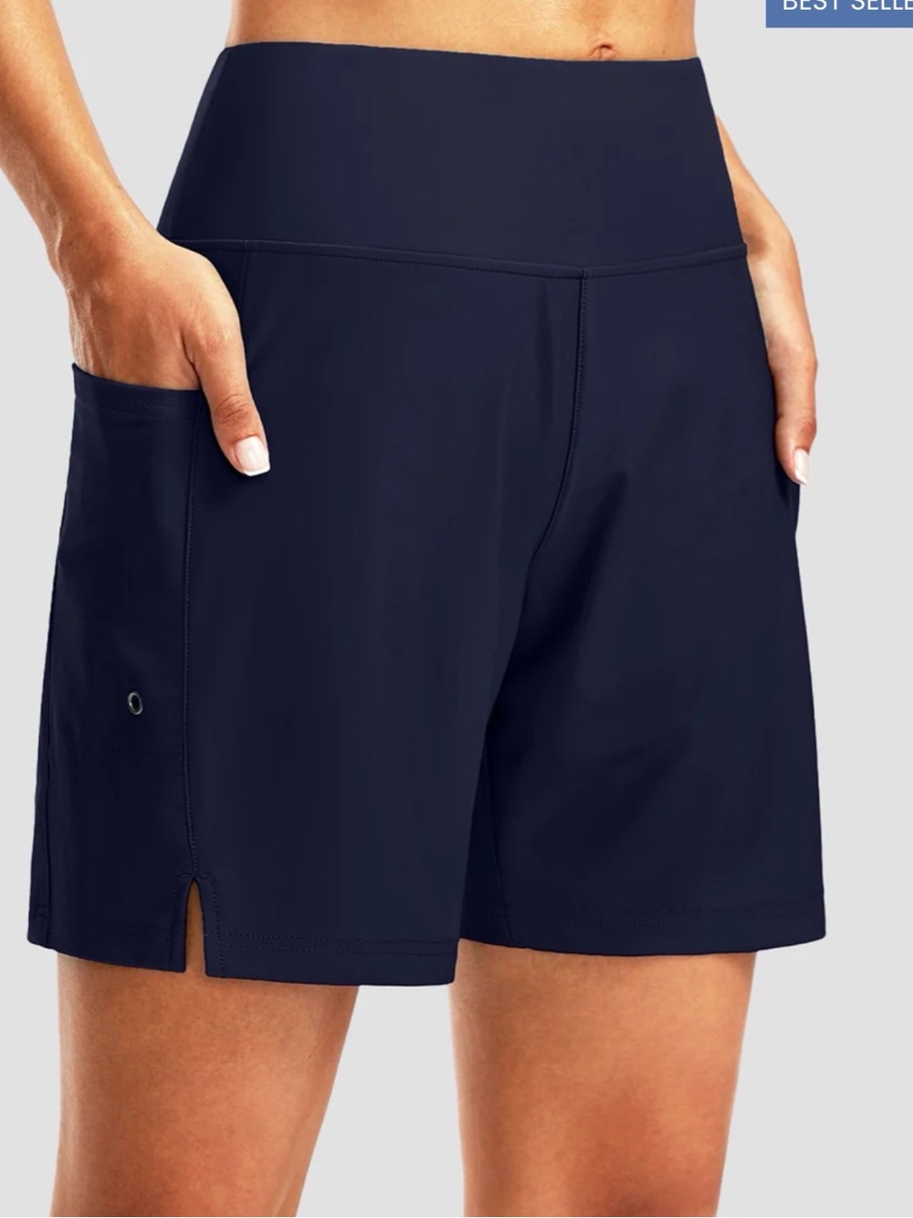 High Waist Lined Swim Shorts 5'' by Gradual Med
